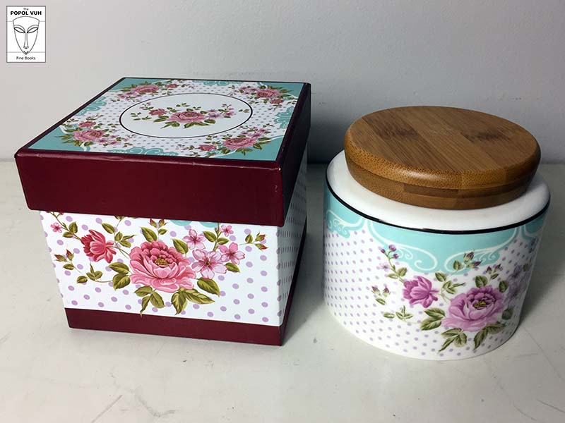Floral printed jar including box